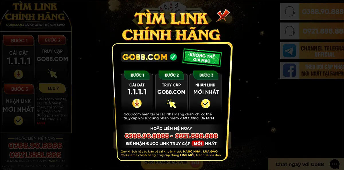 alt text: Hình ảnh liên kết chính hãng Go88