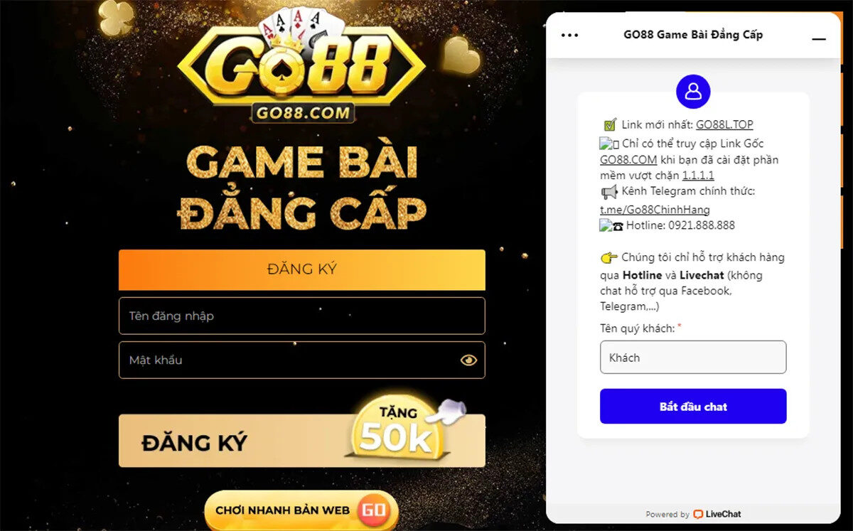 Bảng Trả Thưởng Go88