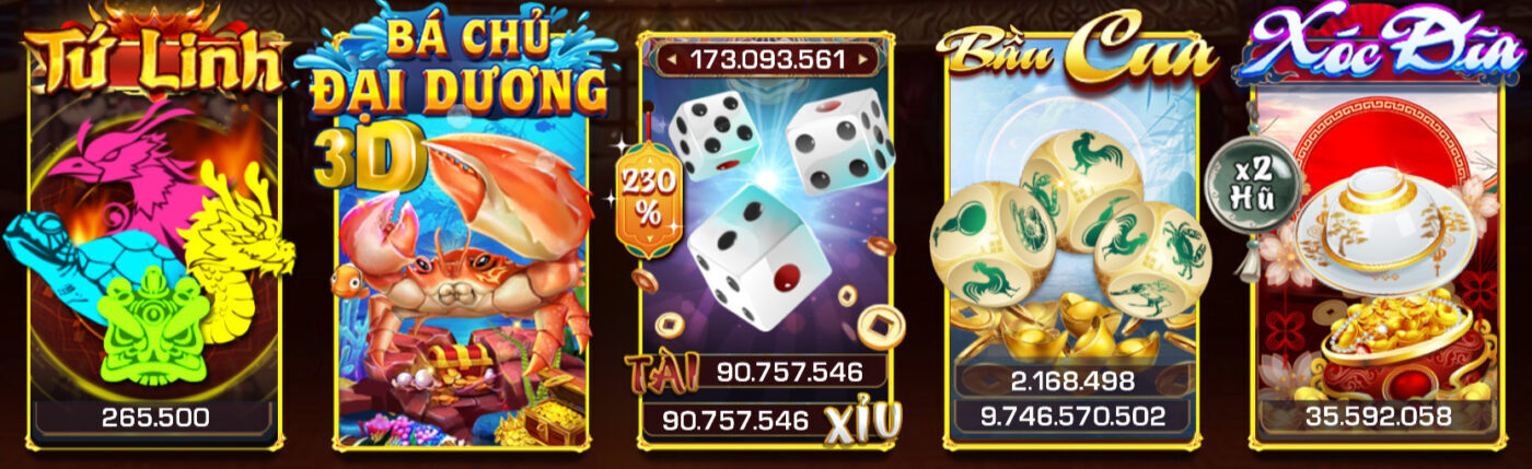 Game bài hấp dẫn, slot game đa dạng tại game bài đổi thưởng