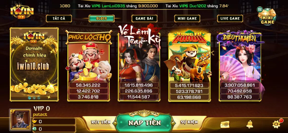 Kho game đa dạng trên iWin