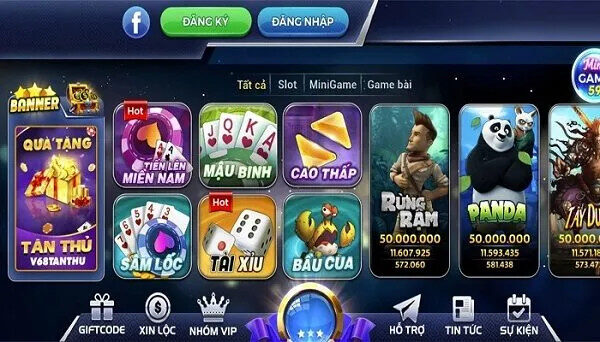 Những game hot nhất tại V68 Club được cược thủ yêu thích